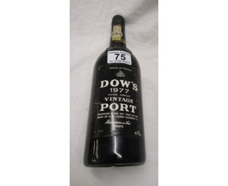 Bottle of vintage Dow's 1977 port