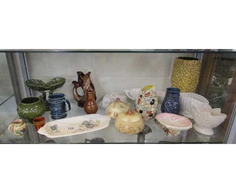 Shelf of ceramics to include SylvaC