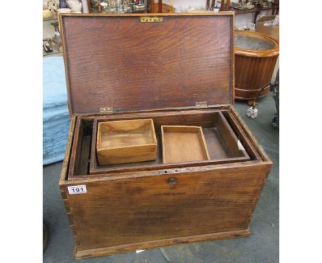 Fitted oak tool box