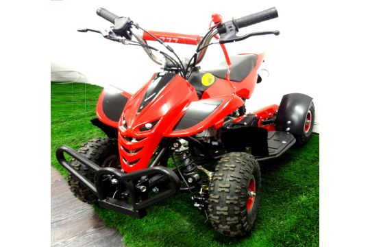 Brand New Red Mini Moto 50cc Petrol Pull Start Quad Bike Street