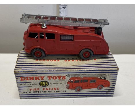 A boxed Dinky fire engine with extending ladder model 995 