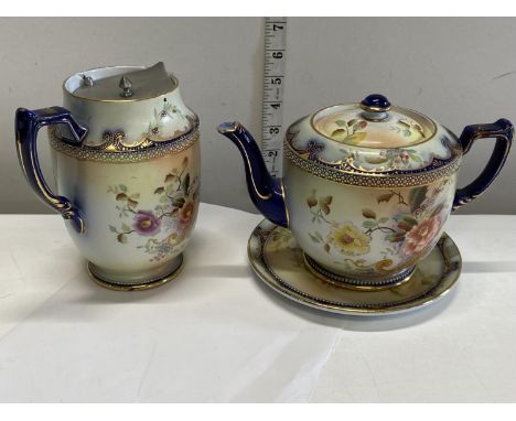 Three pieces of antique Victorian Carltonware 