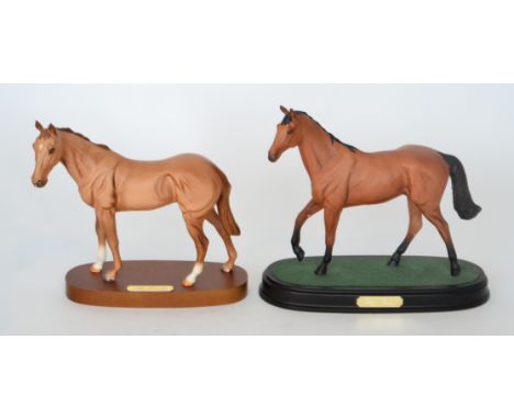 A Beswick horse first modelled as Red Rum together with a Royal Doulton Mr Frisk (marked as a second) (2)