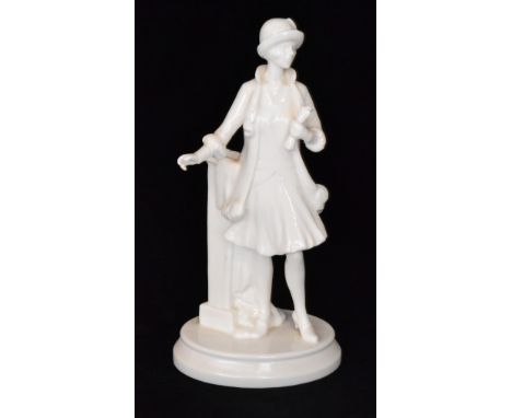 A Royal Worcester blanc de chine figure designed by Elizabeth Greenshields and modelled by Richard Moore to celebrate the 70t