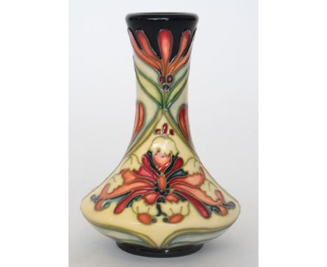 A Moorcroft Pottery vase of compressed globe and shaft form decorated in the Florian Dream pattern designed by Rachel Bishop,