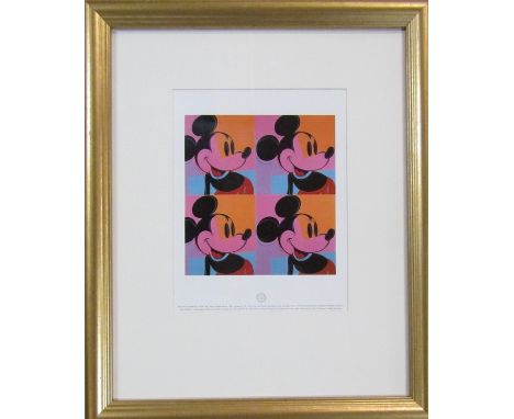 Framed Andy Warhol (1928-1987) print from Myths: Mickey Mouse published by Neues New York in association with the Andy Warhol