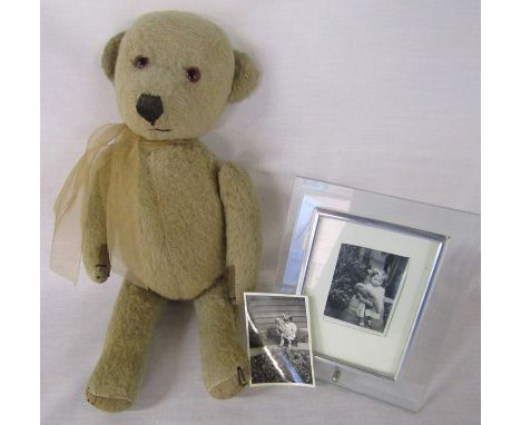 Vintage jointed teddy bear c.1951 H 37 cm