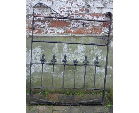 Wrought iron gate (missing a finial) W91cm H 121cm