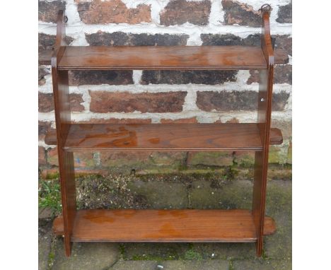 Small late Victorian wall shelf Ht 55cm W 50cm