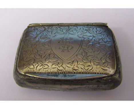 Victorian silver snuff box London 1896 weight 1.01 ozt