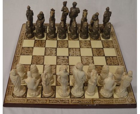Large plaster chess set