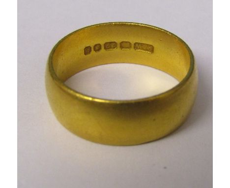 22ct gold band ring weight 5 g size J/K