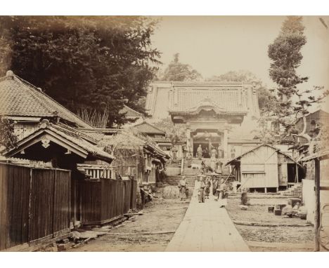 * Weed (Charles Leander, 1824-1903). View in Yeddo [Edo, now Tokyo] (Japan), c. 1867, albumen print of the entrance to the Am