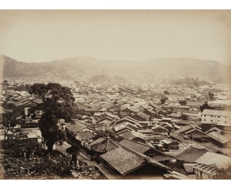* Attributed to Charles Leander Weed (1824-1903). Nagasaky [Nagasaki] Native Town, [Japan], c. 1867, albumen print, a view ac
