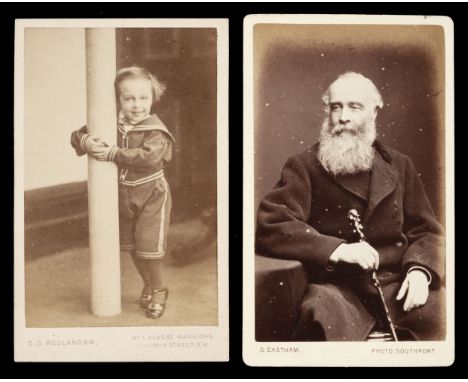 * Rejlander (Oscar Gustave, 1813-1875). Young boy in a sailor suit, c. 1870, albumen print carte de visite, the young boy ful