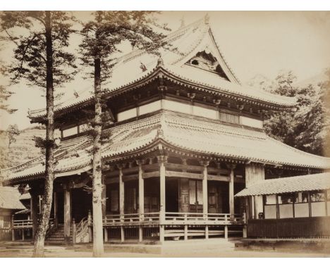 * Weed (Charles Leander, 1824-1903). [Honrenji] Temple near Nagasaki, [Japan], c. 1867, albumen print, some light marginal fa