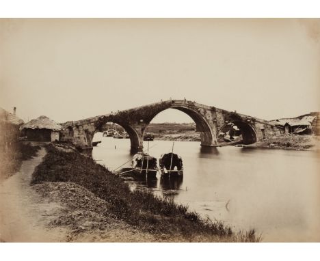 * Attributed to Charles Leander Weed (1824-1903). Bridge at Wang-Do [Wong-Du],15 miles from Shanghai, [China], c. 1867, album
