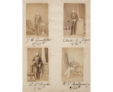 * Rifle Brigade &amp; King's Royal Rifle Corps. A good photograph album of regimental portraits, circa early 1860s, containin