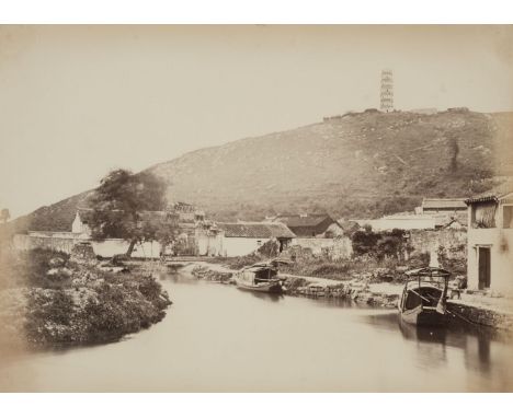 * Attributed to Charles Leander Weed (1824-1903). View at Woos[e]ih [Wuxi] 10 miles from Shanghai, [China], c. 1867, albumen 