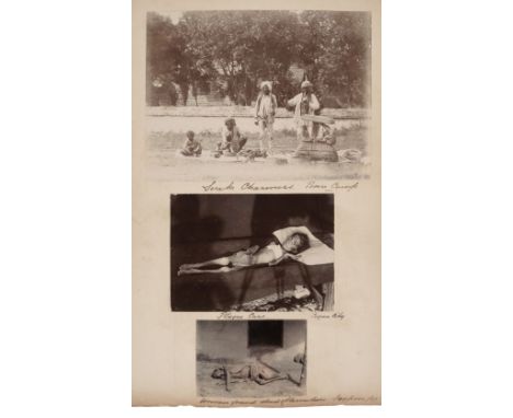 * India and the Third Plague Pandemic. A series of 10 gelatin silver print photographs relating to the 1897 plague outbreak i