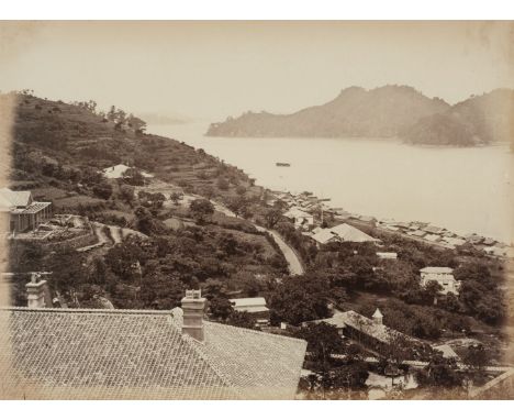 * Attributed to Charles Leander Weed (1824-1903). Entrance to Nagasaky, [Nagasaki, Japan], c. 1867, albumen print, some margi