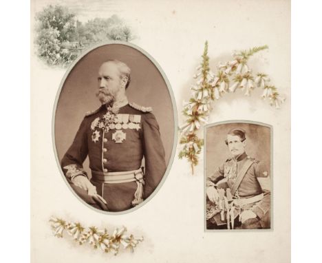 * 57th &amp; 77th (West and East Middlesex) Regiments of Foot. A cabinet card and carte-de-visite album, circa 1870s/1880s, c