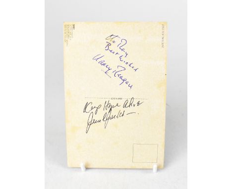 AMERICAN HISTORY; a photographic postcard of Nancy Reagan and Jessie Jackson bearing both signatures to the reverse, a first 