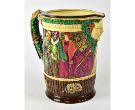 ROYAL DOULTON; 'The Shakespeare Jug', a series ware limited edition jug no.842/1000, with relief moulded Shakespearian figure