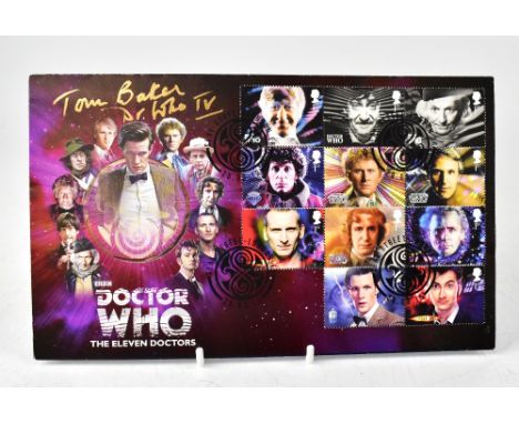 DOCTOR WHO; a limited edition envelope numbered 1265/1500, bearing the signature of the Fourth Doctor Tom Baker.We have not a