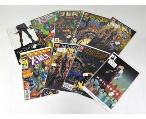 A group of ten Marvel, DC and other signed and unsigned comics to include, 'Marvel Comics X-Men Gold', 0726, signed by J. S. 