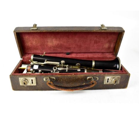 A cased c1930s Coutune Paris clarinet.