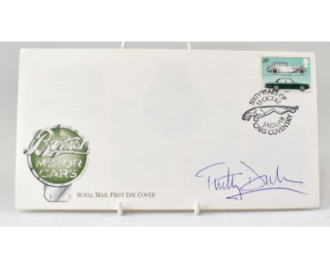 TIMOTHY DALTON; a British Motor Cars first day cover bearing the James Bond star's signature.We have not authenticated this s