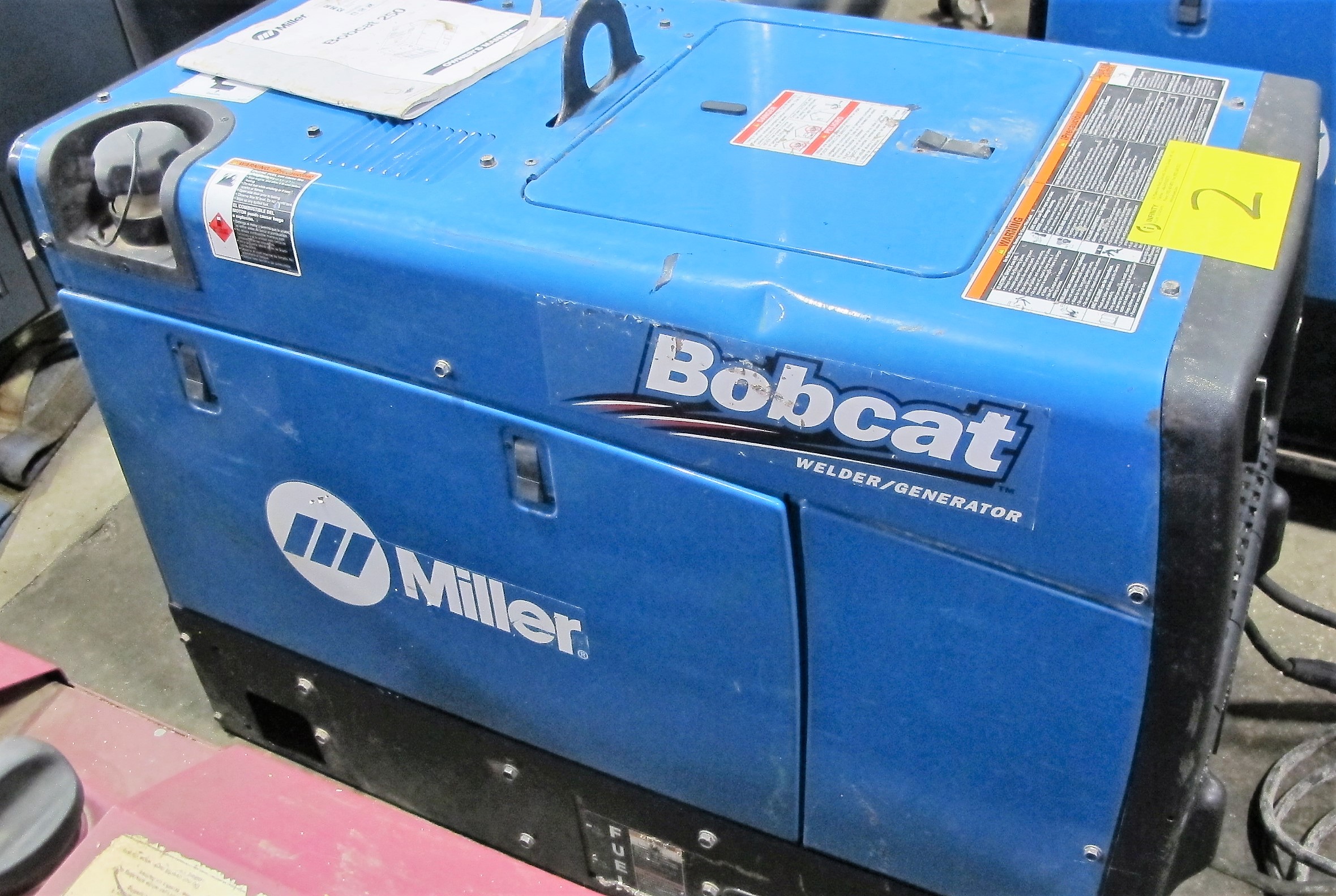MILLER BOBCAT, 250 EFI, AC/DC WELDER, 12000 VOLT GENERATOR, GAS POWERED