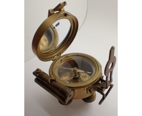 Brass compass marked Stanley London