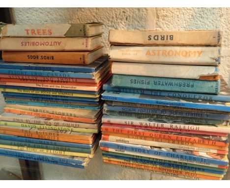 Shelf of Ladybird and Observer books