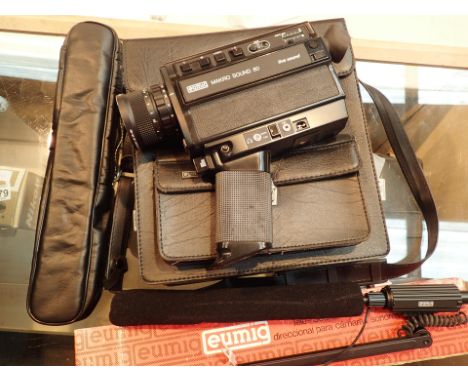 Eumig macro sound 80 cine camera in case with microphone and accessories and manual