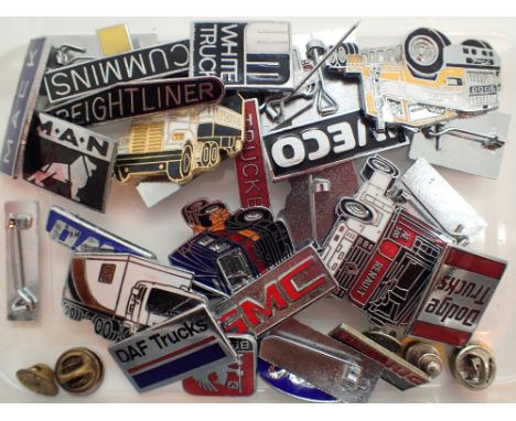 Box of enamel truck badges