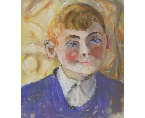 *Attributed to Lucy Harwood (1893-1972) Portrait of Ike Cook pastel and gouache 38 x 33cm *Artist's Resale Right may apply to