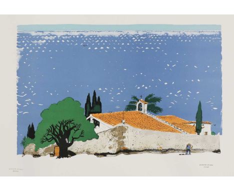 *Paul Hogarth RA (1917-2001) 'The Hermitage'; 'Villa by the Sea' lithograph in colours, both stamped 'Curwen Studio Proof' sh