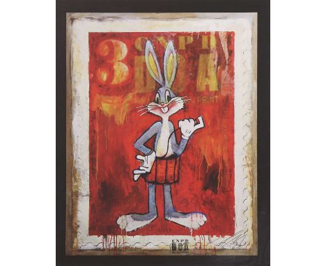 *James Cauty (b.1956) 'Bomber Bunny 3' from the Patriot Series offset lithograph printed in colours, signed indistinctly l.r.