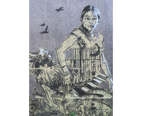 Swoon (American, b.1977) 'Daniella' Digital archive print in colours, 2005/2018, from the un-numbered edition of 50, on Moab 