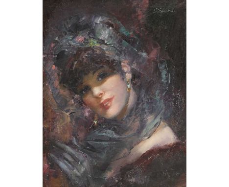 *John Frederick Lloyd Strevens (1902-1990) Portrait of the artist's wife signed 'Strevens' u.r., oil on canvas 45 x 33cm *Art