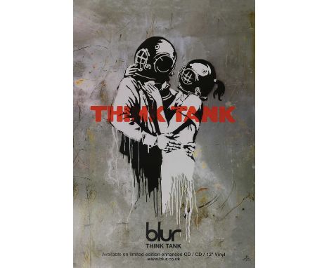 *Banksy (b.1974) Think Tank poster offset lithographic poster, 2003, a Parlophone Records Company promotional poster for the 