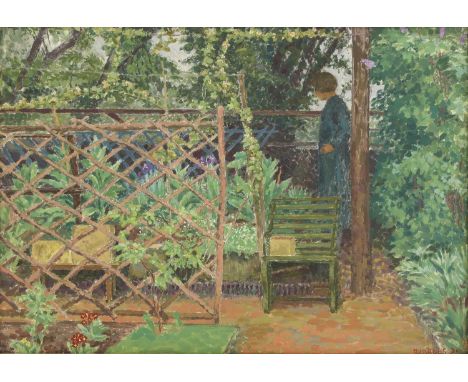 *Geoffrey Hamilton Rhoades (1898-1980) 'In a London Garden', 1931 signed 'Rhoades' and dated '31 l.r., signed and inscribed a