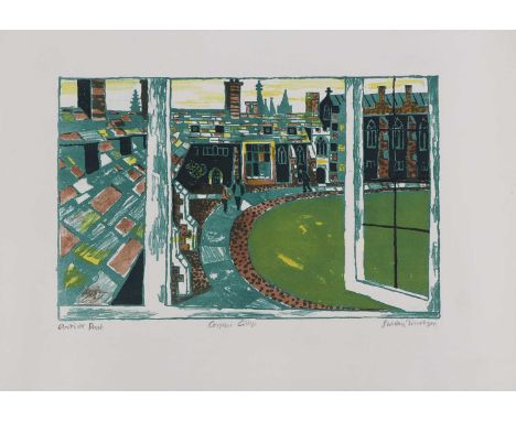 *Julian Trevelyan RA (1910-1988) 'Corpus College' lithograph in colours, signed 'Julian Trevelyan' and inscribed as titled in