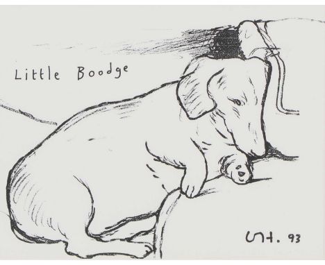 After David Hockney 'Little Boodge' offset lithograph, published by 1853 Gallery, Salt Mills, Saltaire, Yorkshire sheet 28 x 