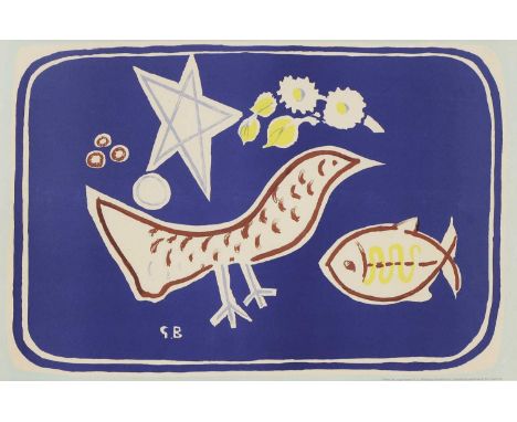 After Georges Braque 'The Bird' lithograph in colours, signed in plate 'G.B.', published by School Prints Ltd., and printed i