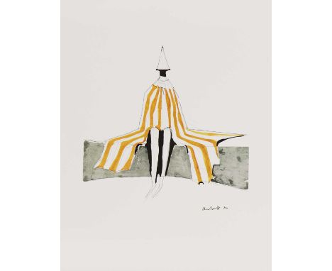 After Lynn Chadwick RA Untitled offset lithograph in colours, signed and dated in plate 'Chadwick 72' sheet 70 x 53.2cm, unfr