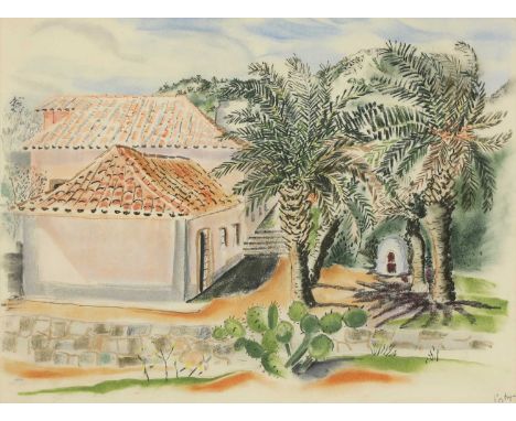 *Joan Warburton (1920-1996) Portugal inscribed 'Portugal' l.r., pastel 40.5 x 53.5cm Provenance: With Sally Hunter Fine Art l