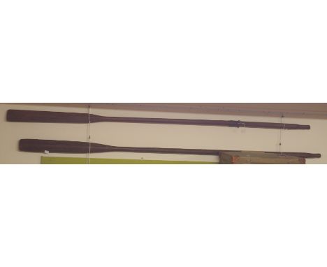 Two vintage oars (2) Condition Report: Available upon request